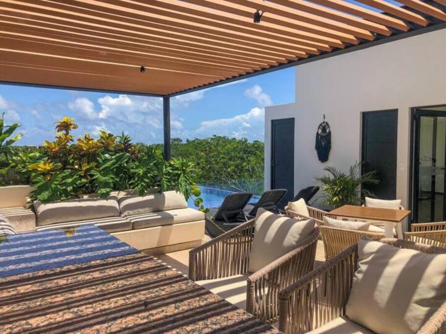 Villa Loft increíble king size Alberca infinita,Gym en medio de la selva Tulum Exterior foto