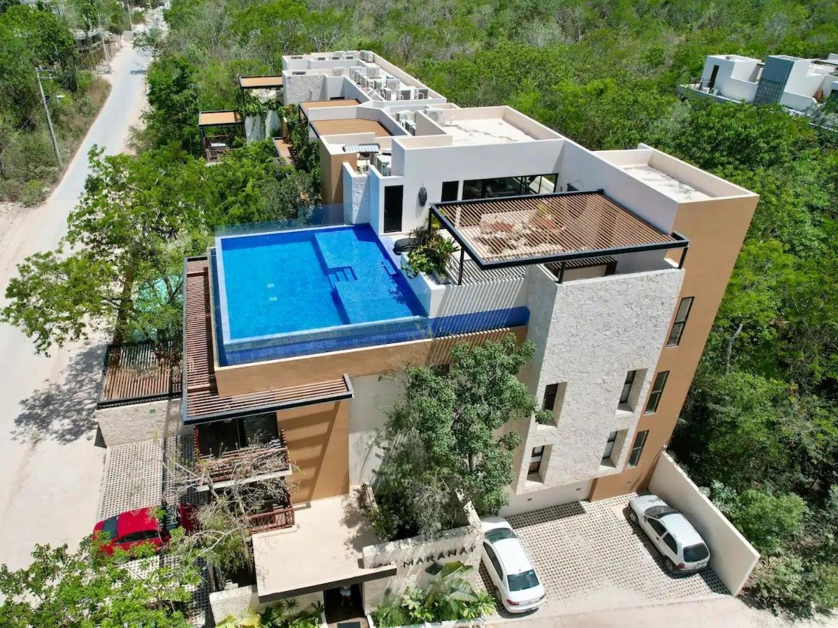 Villa Loft increíble king size Alberca infinita,Gym en medio de la selva Tulum Exterior foto
